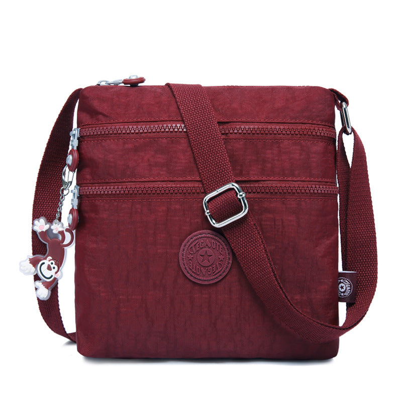 Tigaotte One-Shoulder Cross-Body Bag, Lightweight Water-Repellent Nylon Casual Fashion Versatile Canvas Bag