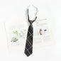 Japanese JK Academic Style Brown Retro Tie Female Lazy Wine-Free Red Shirt Accessories All-Match Black Stripe