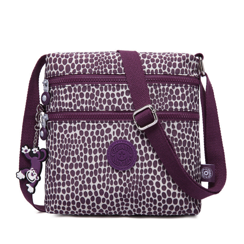 Tigaotte One-Shoulder Cross-Body Bag, Lightweight Water-Repellent Nylon Casual Fashion Versatile Canvas Bag