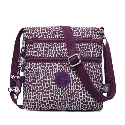 Tigaotte One-Shoulder Cross-Body Bag, Lightweight Water-Repellent Nylon Casual Fashion Versatile Canvas Bag
