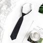 Japanese JK Academic Style Brown Retro Tie Female Lazy Wine-Free Red Shirt Accessories All-Match Black Stripe