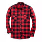 24 Years Amazon Explosions Men's Plaid Shirt Double Pocket Flannel Casual Plaid Shirt