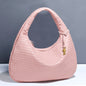 Woven Women's Bag Dumpling Bag New Simple Explosive Big Brand Shoulder Bag Autumn and Winter European and American Fashion Casual Big Bag