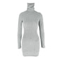 Ab480 Quality Model 2024 Spring Style Elegant Women's Polyester Long-Sleeve Round-Neck Bodycon Dress Wholesale from Manufacturer