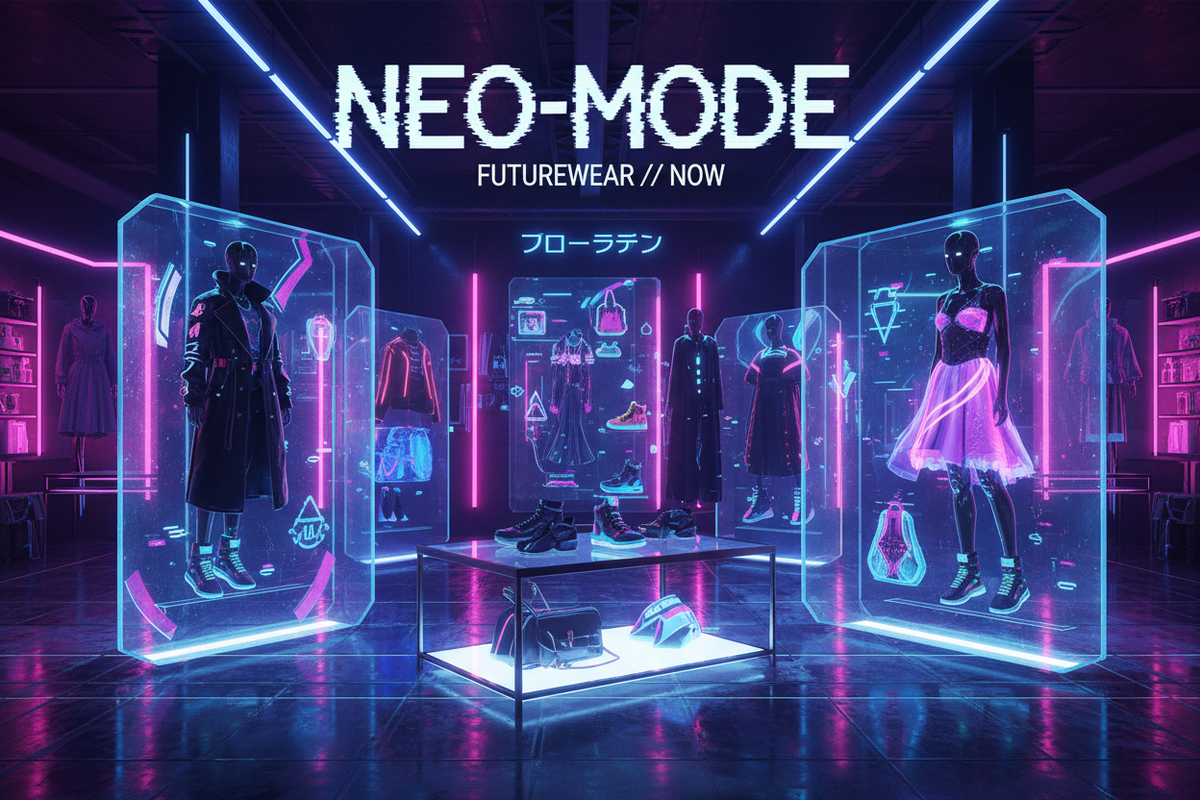 Cyberpunk Fashion Store Banner